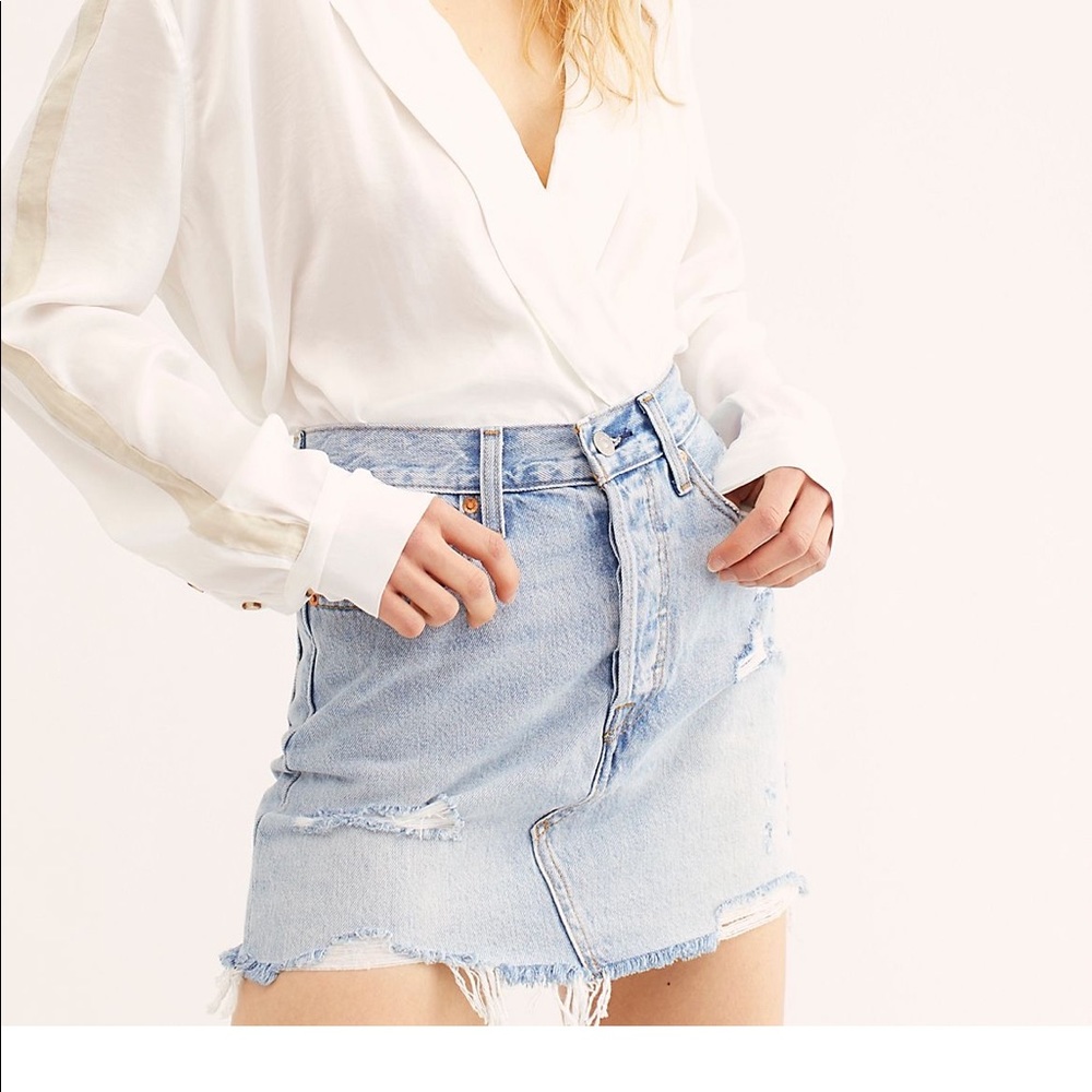 Levi’s Deconstructed Denim Skirt